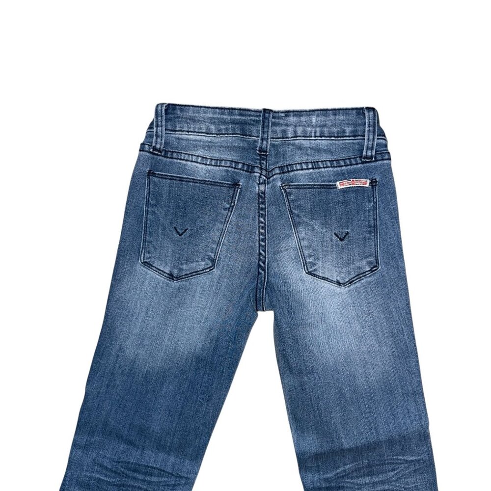 NWT Hudson Patchwork Skinny Jeans Girl's 7 Heavy Duty Blue Stretch Embroidered - Picture 6 of 8